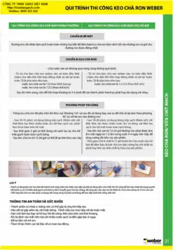 Hướng dẫn chà ron gạch keo weber
