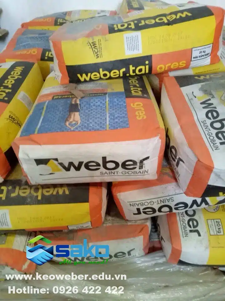 Keo dan gach taigres tai HCM sản phẩm Weber cao cấp