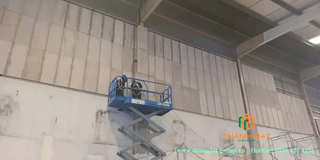 He tuong AAC PANEL lap ghep tai KCN VSIP1 Binh Duong - Nha May KING DO